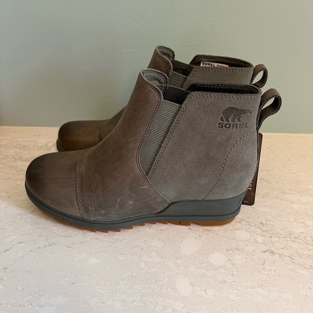 Sorel Gray Evie Ankle Boots